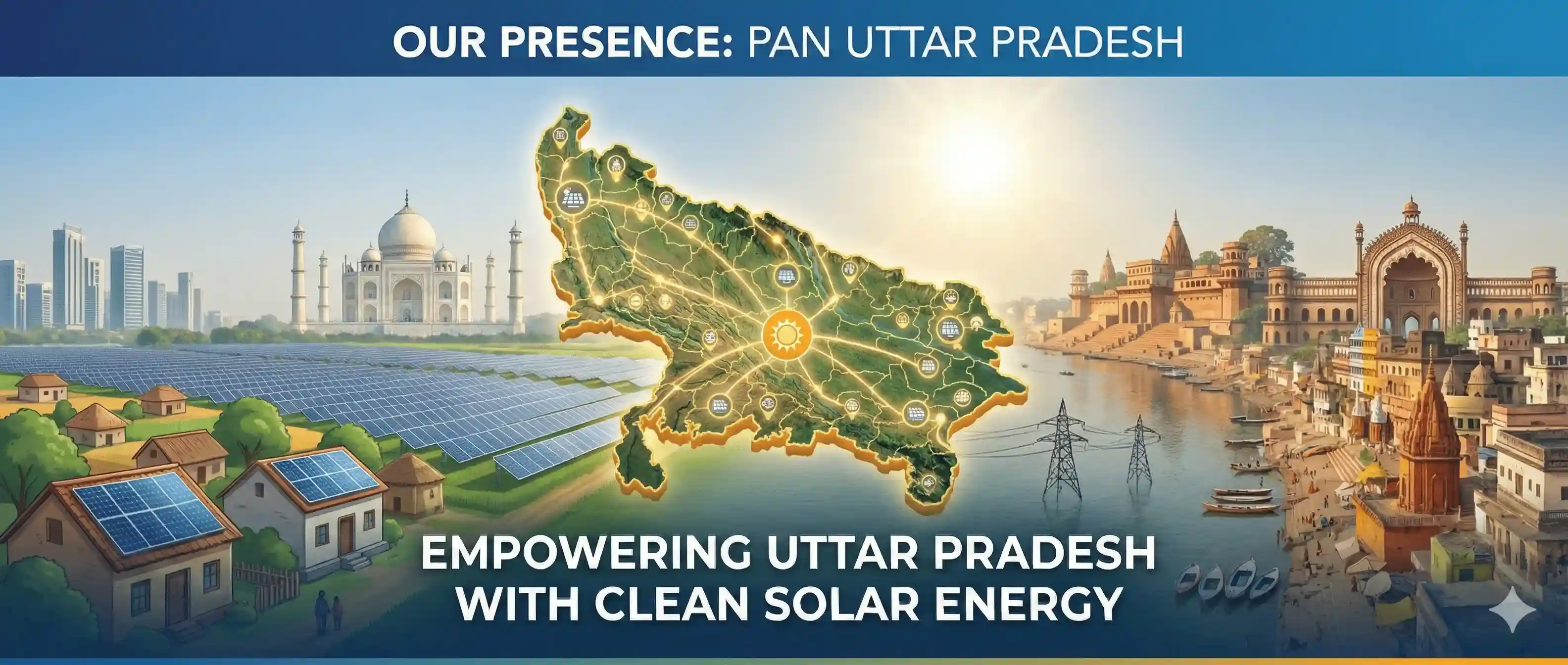 SmartLead Solar Panels installed on a rooftop in Uttar Pradesh